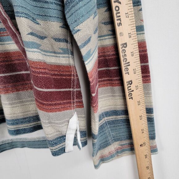 Lucky Brand Men's Size L Woven Jacquard Long Sleeve Aztec Hoodie Sweatshirt - Picture 3 of 10